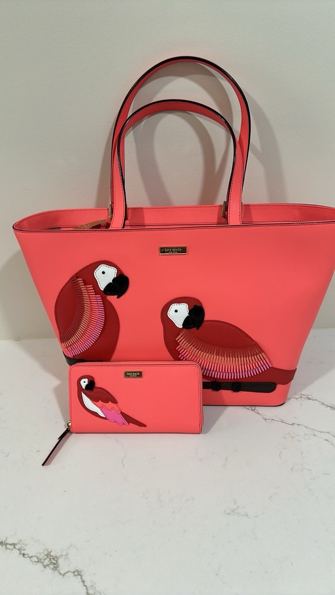 Kate Spade New York Parrot Talk The Talk Jules Tote and Wallet NWT