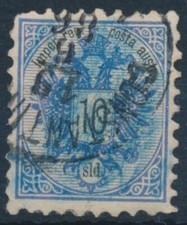 LEVANTE 1883 10sld. Ciekawy nadruk! Stemplowane