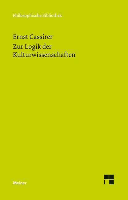 Thumbnail - Ernst Cassirer / Zur Logik Der Kulturwissenschaften. Fünf Studien