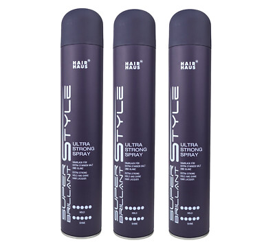 Super Brillant Style Ultra Strong Spray 3x 500ml Haarlack