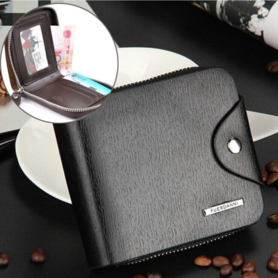 Zipper Wallets for Men Minimalist Wallet Thin Durable  Card Holder Small Clutch