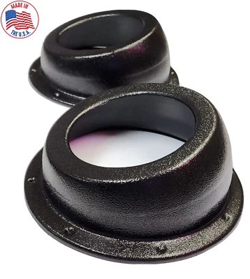 DRC WFL 6 1/2" PAIR SPEAKER PODS SPEAKER ADAPTERS 6.5" SPEAKER MOUNT W/FLANGE UTV