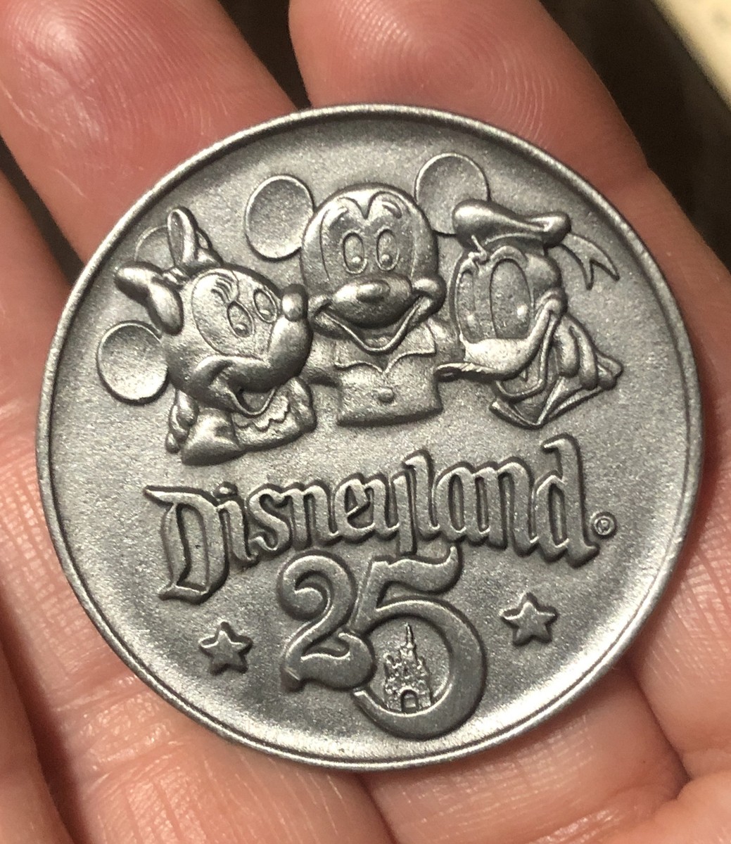 Disney Vintage Disneyland 25th Anniversary Coin Mickey Mouse