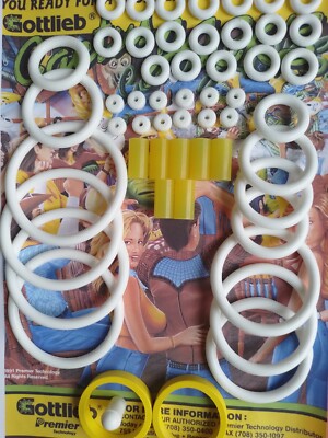 Kit élastiques/doigt De Batteur Jaune Pour Flipper Gottlieb Rack 'Em Up