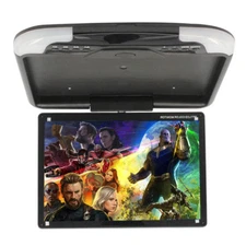 13" Wide Car Roof Mounted LCD TFT Digital Screen Ceiling Monitor Flip Down Black