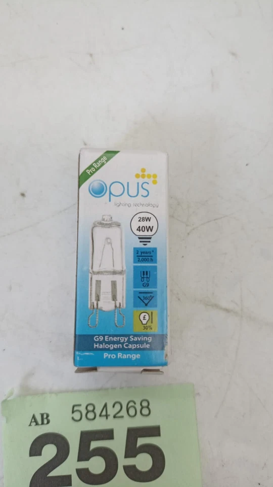 5 x Opus G9 28w = 40w 240v Clear Long Life Eco Halogen Dimmable Light Bulbs - Image 3 of 4