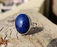 Natural Lapis Lazuli Ring,925 Sterling Silver,Statement Ring,Midi Ring,Gift