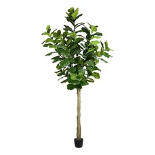 Vickerman 10' Artificial Green Potted Fiddle Tree.