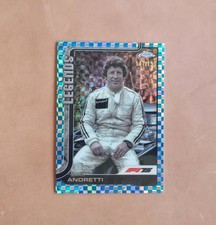 2025 F1 Topps Chrome Mario Andrettti #161 Portrait Blue Checker /150 Portrait SP
