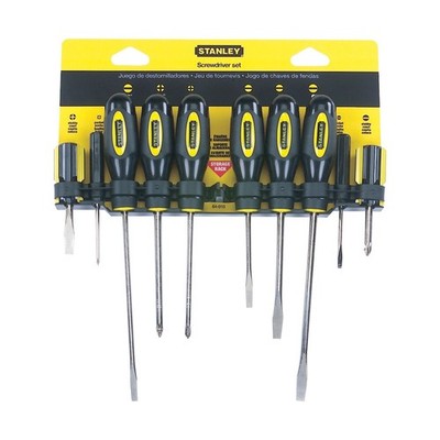 STANLEY 60-100A Standard Fluted Screwdriver Set, 10-Piece, Yellow FAST USA SHIP