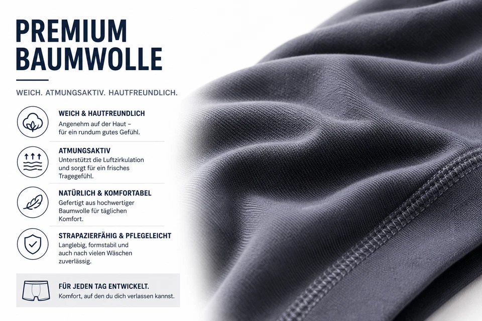 5 Herren Boxershorts Baumwolle S M L XL XXL XXXL Unterhosen Unterwäsche Boxer - Bild 3 von 4