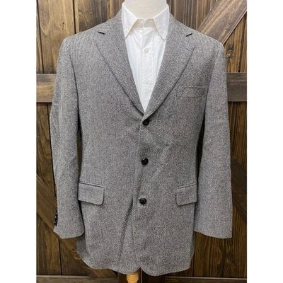 Brooks Brothers 1818 Madison herringbone wool tweed 3-button suit jacket blazer