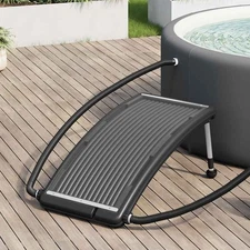 Solar Pool Heating Panel Black HDPE, PC, Aluminum 43 x 26 x 2.8 in