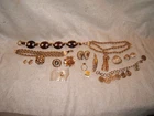 vintage napier jewelry brooch pins ring earrings bracelets bakelite gold color