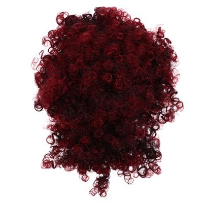  Puff Afro Curly Perücke Haar Brötchen mit Bang Perücke Party Haarteil für