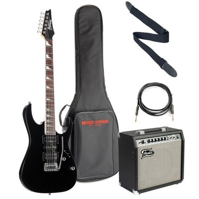 Ibanez GRG170DX-BKN + Frontman 10 - E-Gitarren Anfänger Set