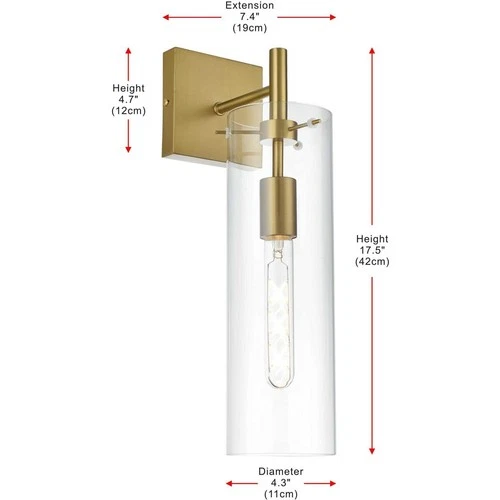 Living District LD2362SG Savant 1 Light 5 inch Satin Gold Bath Sconce Wall Light - Picture 8 of 8