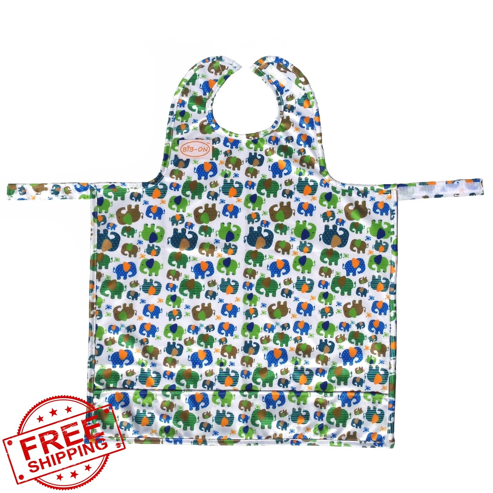 BIB-ON Baby Bib Apron Combination | Infant Toddler Ages 0-4