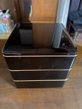 Japanese Jubako Bento Box Aizu lacquer Kiagotame 653dan heavy Fuchigane