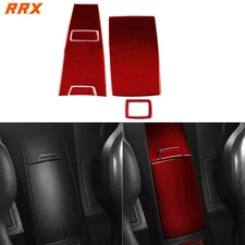 5Pcs Red Carbon Fiber Interior Rear Storage Panel Cover For BMW Z4 E85 2003-2008