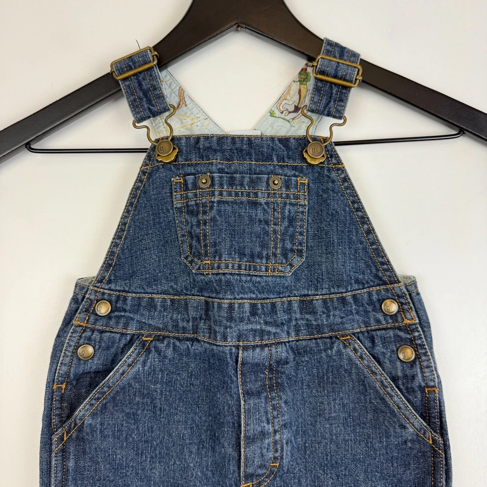 Mono vaquero bordado forrado vintage Gymboree vaqueros niños 12-18 meses Foto 4 de 4