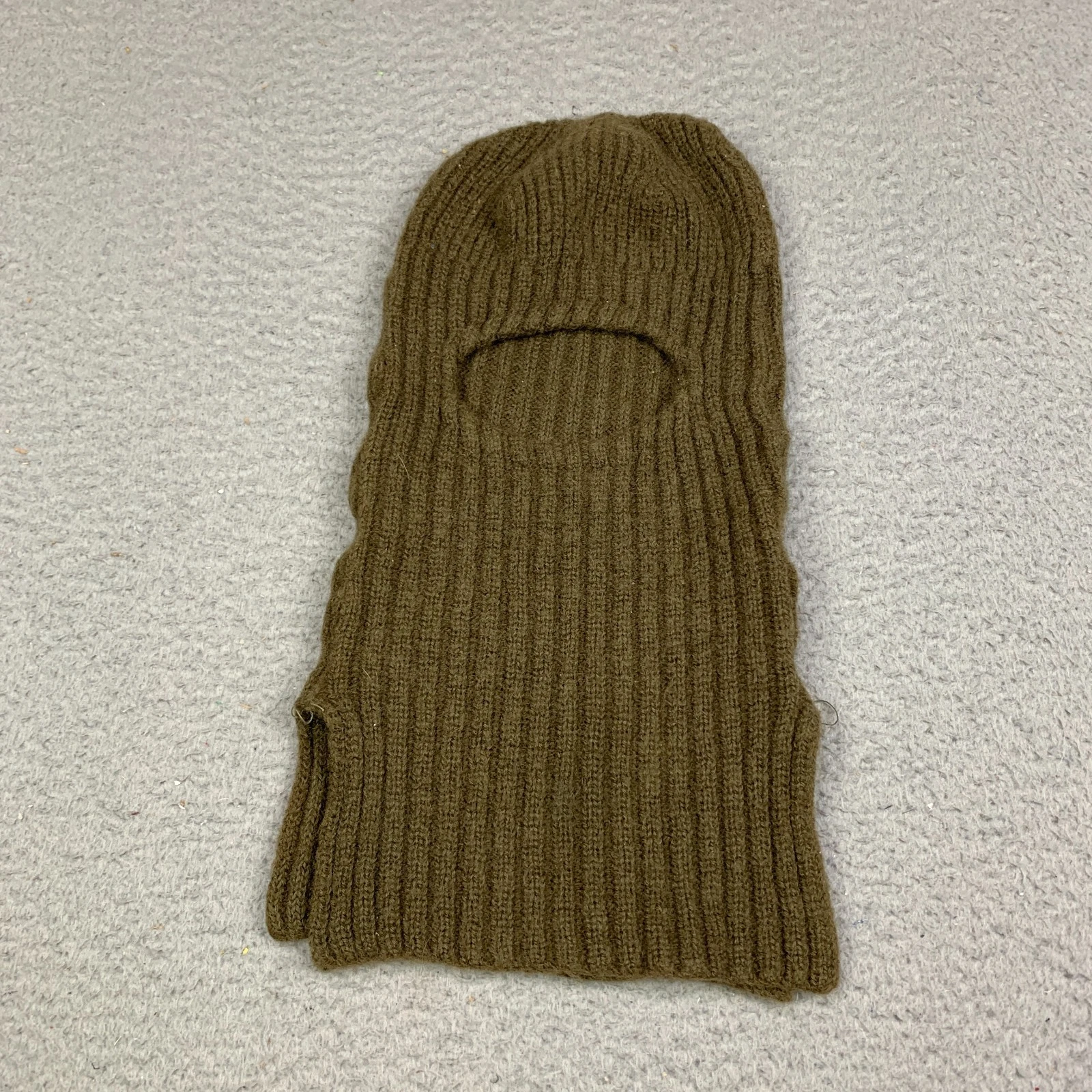 Vintage WW2 US Navy M1941 OD Wool Balaclava Knit Hood Military Helmet 40s Cap
