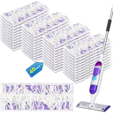 40 Count Disposable Mopping Pad Refills for Power Mop Refills, Unscented Spray C