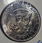 1964 50C Kennedy Half Dollar Brilliant Uncirculated BU Reverse Purple Toned