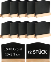 12StüCk Mini Kreidetafel Mit StäNder, Kleine Tafel Holzschilder Zum Beschriften,