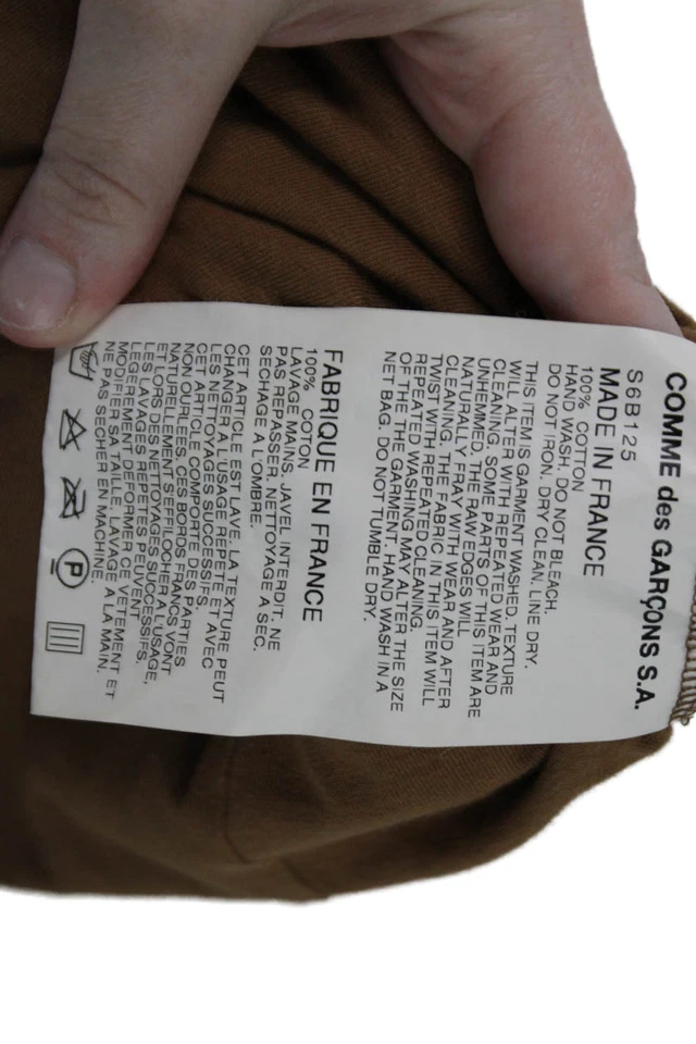 Camiseta sin mangas Comme Des Garcons para mujer básica marrón algodón cuello redondo talla M Foto 4 de 4