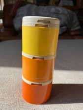 Vintage Tupperware - 3 stapelbare Gewürz-/Salz-/Pfeffer-/Zuckergläser - Durchmesser 6,5 cm