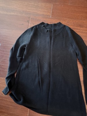 Ann Taylor Factory Women s Black Solid Knit Mock Neck Pullover Sweater XS