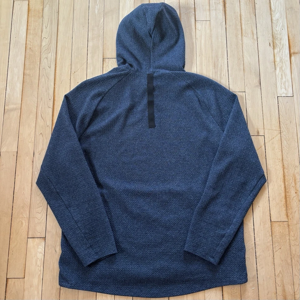 Sudadera con Capucha Lululemon At Ease Texturizada Doble Punto Azul Para Hombres 2XL (M3BF7S) Foto 3 de 4