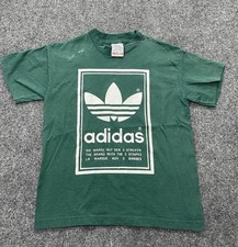 VTG Adidas Trefoil Logo T Shirt Made In USA Meduim Single Stitch Double Sided
