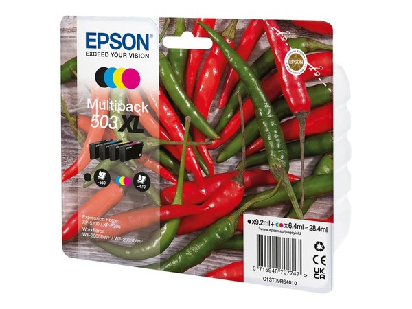 Epson 503XL / T09R6 / C13T09R64010 Tinten Sparset Schwarz, Cyan, Magenta, Gelb (-image