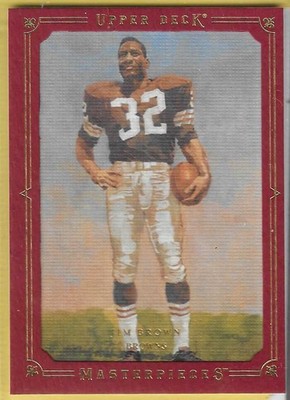 2008 UD Masterpieces Red Framed Jim Brown 036/199