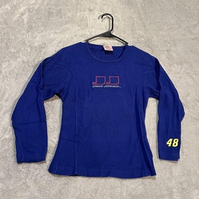 Jimmie Johnson 48 Shirt Womens Small Blue NASCAR Auto Racing Winners Circle