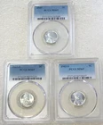 1943 P, D, S Lincoln Wartime Steel Cent PCGS MS65 Frosty set of 3 coins #F309