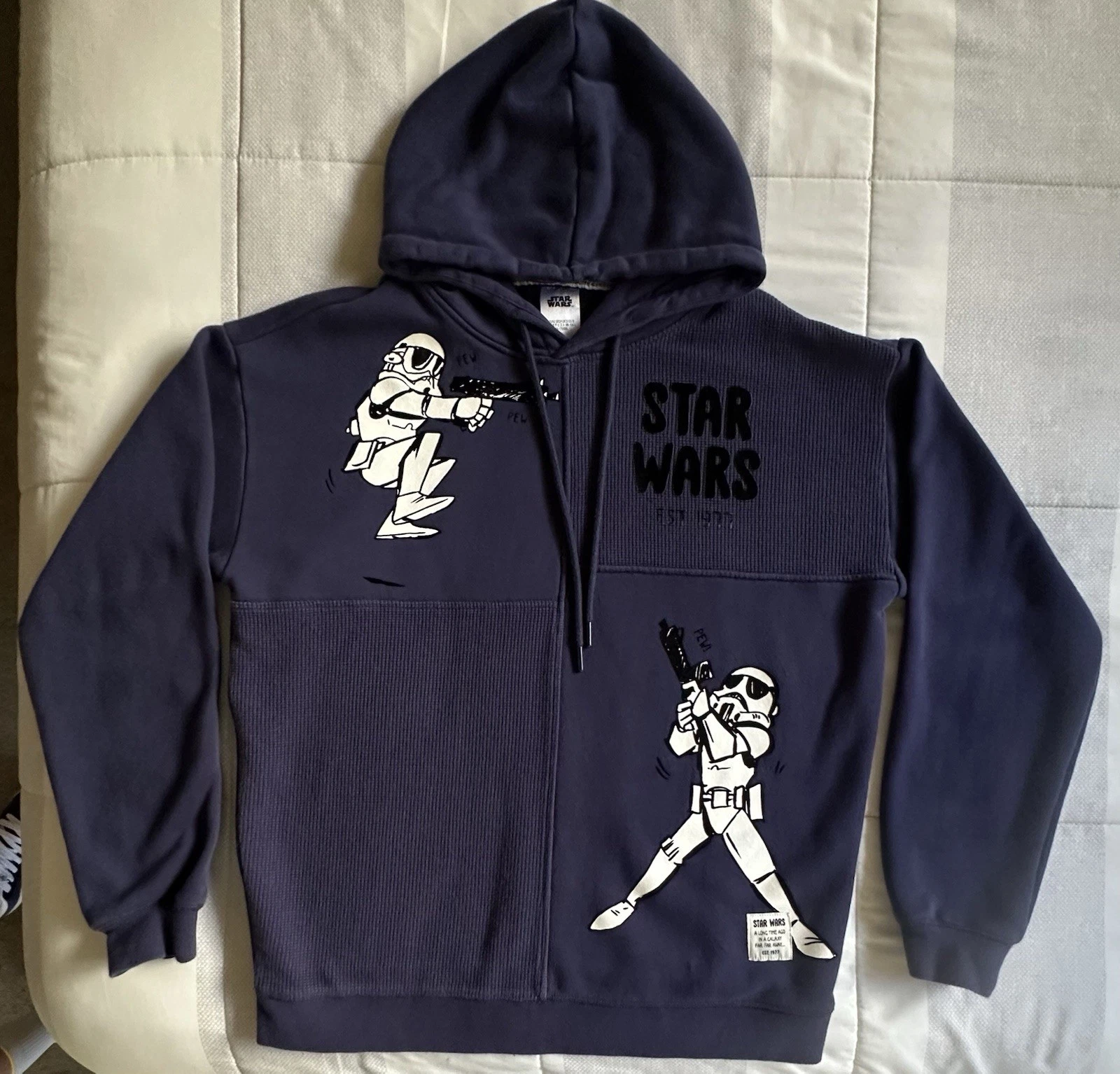 Star Wars Stormtrooper Graphic Hoodie Sweatshirt Navy Disney Park Size S