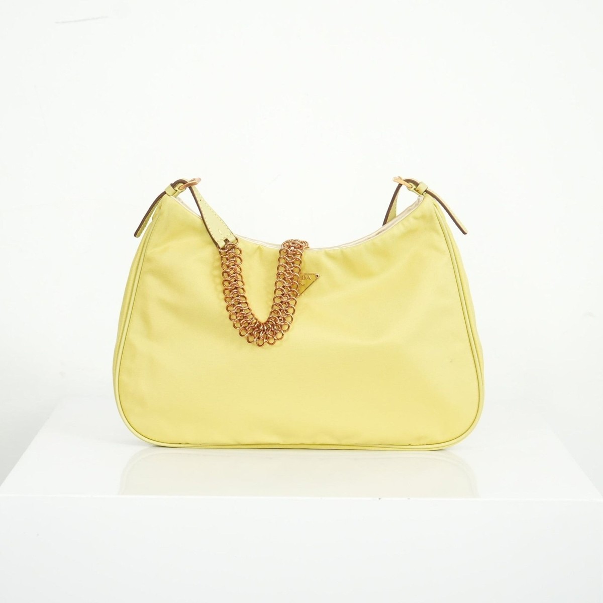 Prada Vintage Yellow Nylon Tessuto Shoulder Bag | eBay