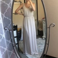 Show Me Your Mumu SMYM Kendall maxi Dress in  Show Me the Ring Beige NEW SMALL