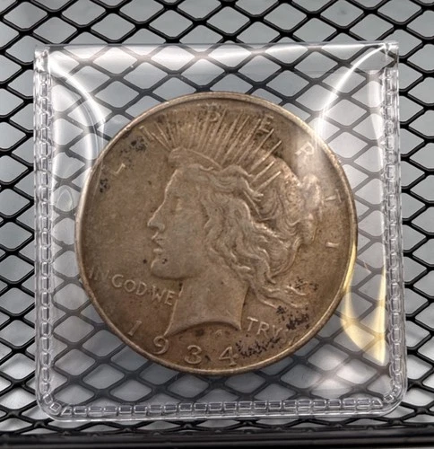 1934 D $1 Peace Silver Dollar High Grade UNC Detail Small Scratches Denver *M519