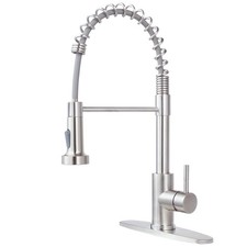 Kitchen Faucet with Pull Down Sprayer Brushed Nickel Stainless Steel 1 Handle...