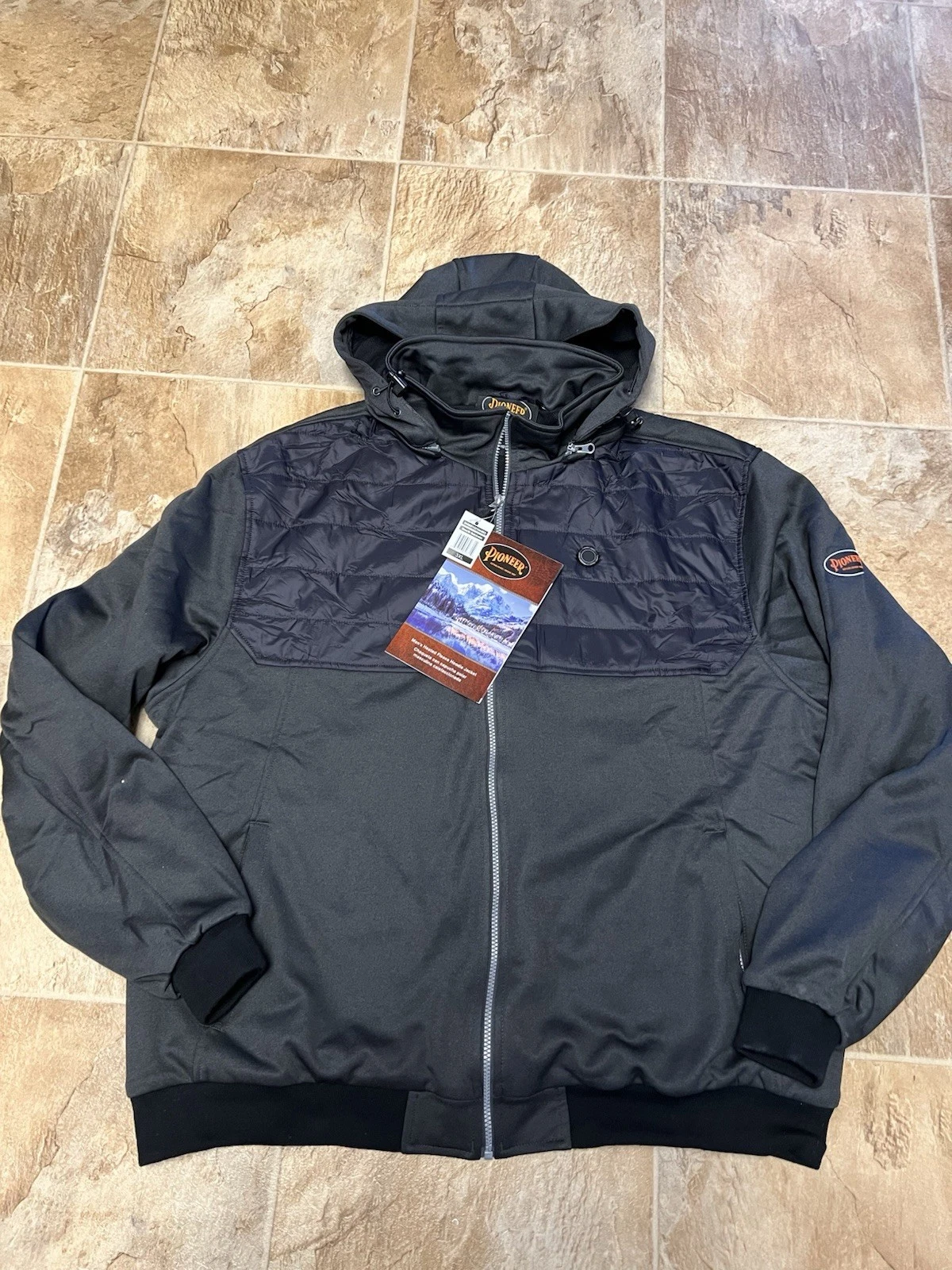 Pioneer Heated Softshell Jacket Men's LG. Removable Hood-Power Bank not inc.
Opens in a new window o