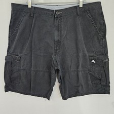 Wrangler Cargo Shorts Mens Size 40 Black Flat Front regular Fit Inseam 10