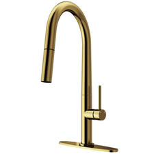 VIGO VG02090MG Greenwich Single-Handle Pull-Down Sprayer Kitchen Faucet - Gold