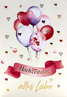 Avan Carte Karte Hochzeitstag Gruß- GlüCkwunsch- Klappkarte Hochzeit Tag Herzen