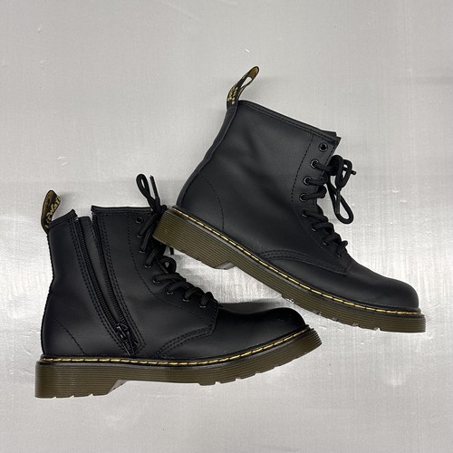 Dr. Doc Martens Air Wair Kinder Größe 3 hüpfende Sohlen Reißverschluss Stiefeletten neu ohne Etikett - Bild 1 von 6