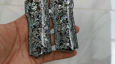 古墨 SMITH & WESSON MODEL 59 GRIPS 459 559 MOTHER OF PEARL GRIM REAPER