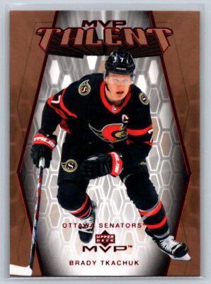 2023 Upper Deck MVP MVP Talent #MT-72 Brady Tkachuk Ottawa Senators